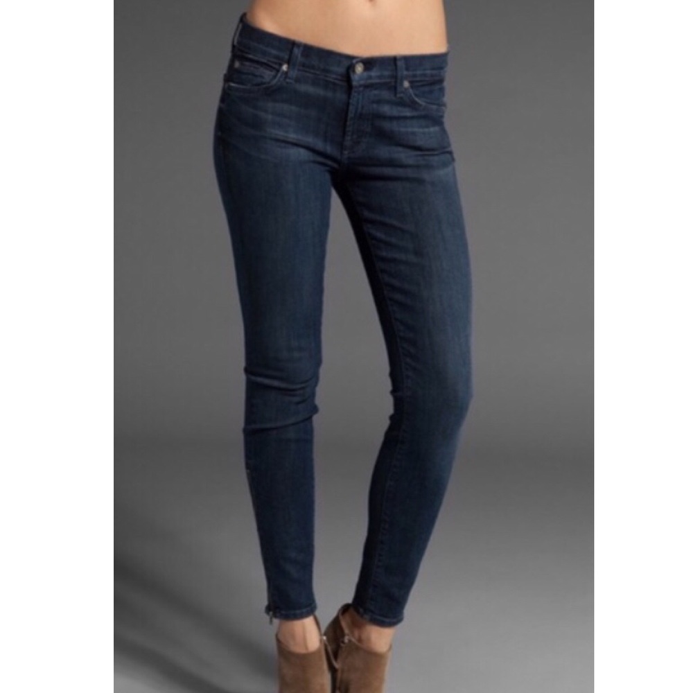 7 for All Mankind Gwenevere dark denim skinny jean